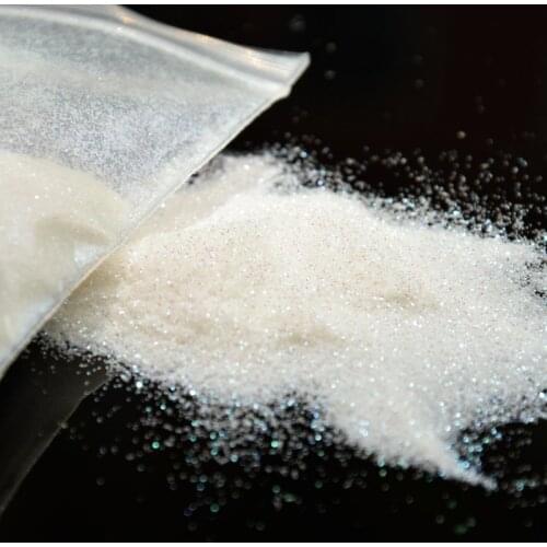 Iridescent White Extra Fine Glitter Nail Glitter Powder 0.2mm(1/128) 50gram Ultra Fine nail art decoration powder glitter powder