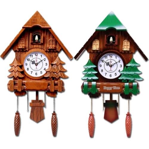 Large 3d Wall Clock Vintage Cuckoo Clock Bell Pendulum Clock Wall Decor Childrens Room Bedroom Watch Bird Reloj Gift Idea SC292