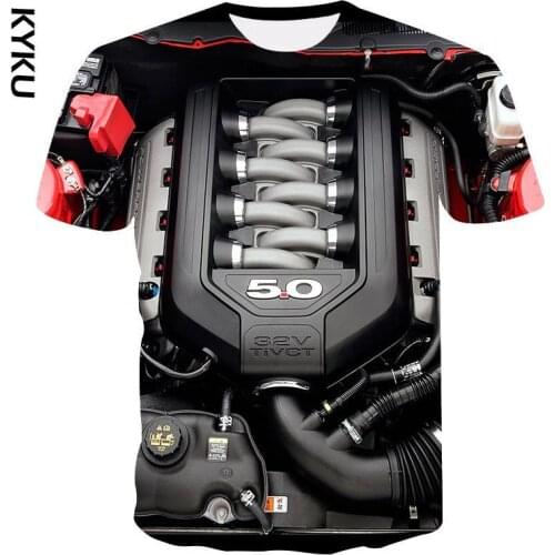 Summer mens t-shirt Motorcycle T-shirt Punk Clothing Retro Clothes Mechanical Tshirt Tops Tees Men Funny 3d t-shirt