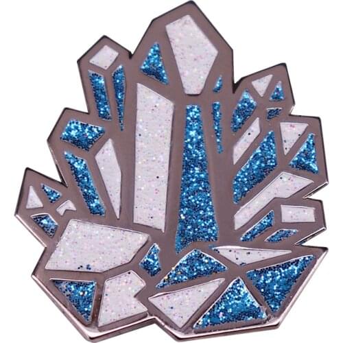 Crystal Cluster Aesthetics Badge Pin Enjoy the mysterious witchy yoga meditation crystal healing