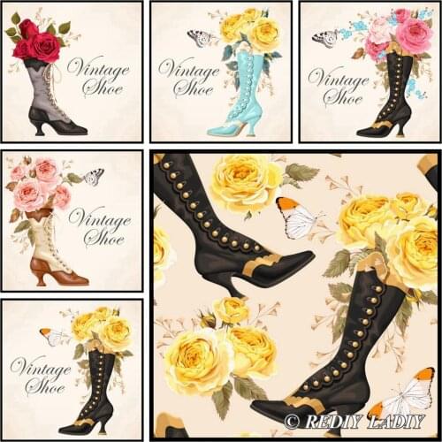 DIY Diamond Painting Fashion Shoes Full Square/Round Drill Diamond Embroidery Crystal Rhinestones Mosaic Pattern Art & Crafts