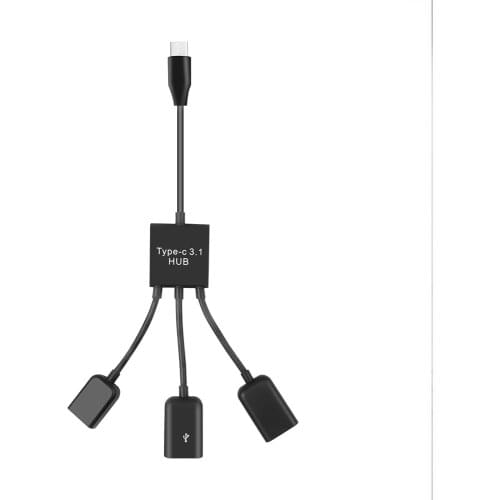 Kebidumei USB 3.1 Type C to USB 2.0 port 3+1 hub multiple OTG 4 ports Type-C USB HUB charger hub cable 19CM connector adapter