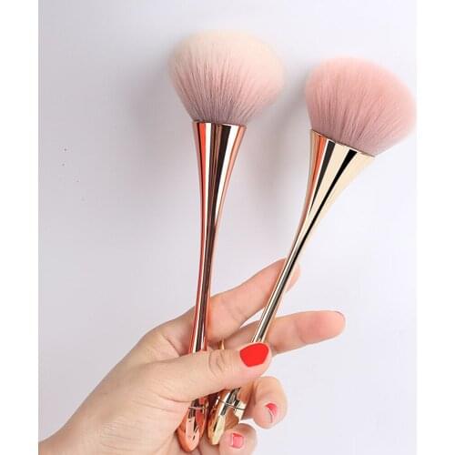 BANFI Gold Plating Makeup Soft Fiber Wool Brush Cosmetic Powder Foundation Plastic Design Handle Beauty Make Up Tools Maquiagem