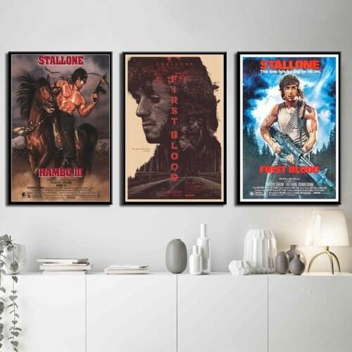 First Blood Classic Movie Canvas Painting Posters And Prints Wall Pictures For Living Room Classic Decorative Home Decor Plakat
