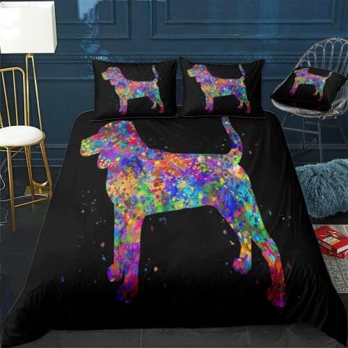 Beagle dog Quilt Cover Pillowcase 3Piece Comforter Bedding Set With Pillow Case Single Double Duvet Cover Home Decora