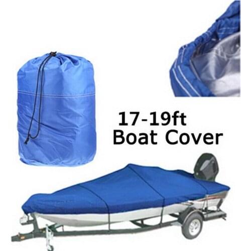HOT SELL BOAT COVER 125 inch 210D High Quality Speedboat Cover Trailerable Fish Ski V-Hull Weather Proof UV Snow Protected