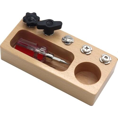 Montessori Material Sensory Toys Screw Bolts Sets Montessori Educational Screw Driver Board Basic Skills Learning Toys For Child
