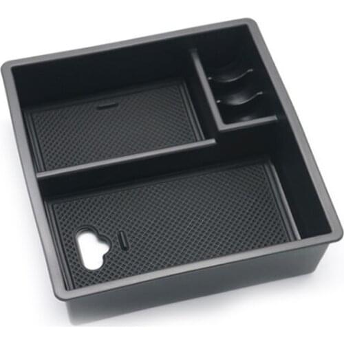 Non-Slip Mat In Central Armrest Container Holder Stowing Box For Toyota Old Fortuner Innova Hilux 2010 2012 2013 accessories