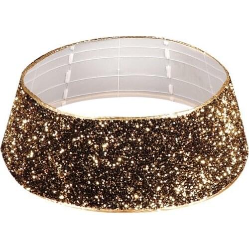 2021 New Sequins Glitter Christmas Tree Base Collar Around Decorative Skirt Xmas Decor