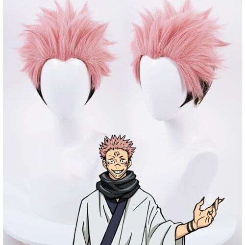 Jujutsu Kaisen Ryomen Sukuna Cosplay Wig Costume Short Heat Resistant Synthetic Hai rfor Halloween Fancy Stage Performance Props