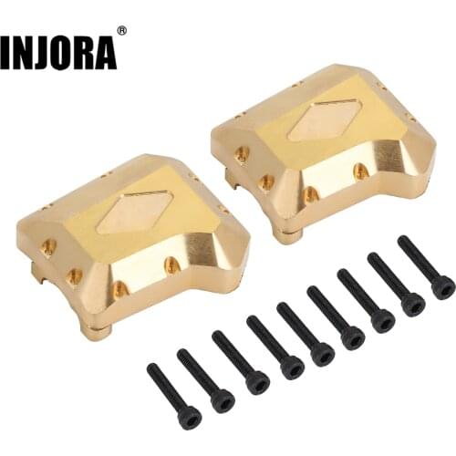 INJORA 2PCS 59g Brass Front Rear Differential Axle Cover for 1/10 RC Crawler Car TRAXXAS TRX-4 TRX-6 8280 Upgrade Parts