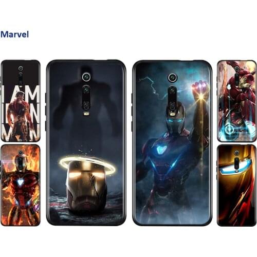 Silicone Cover Marvel Iron Man For Xiaomi Redmi 9 9T 9C 8 7 6 Pro 9AT 9A 8A 7A 6A S2 5 5A 4X Plus Phone Case