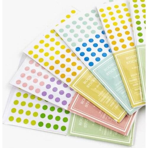 2020 6pcs/Pack 3 Different Size Colorful Dots Decorative DIY Sticker Planner Scrapbooking Stickers Journal Diary Albums