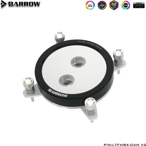 Barrow CPU Water Block use for INTEL LGA 2011 2066 X99 X299 Acrylic + Copper Radiator RGB 5V GND to 3PIN Hearder in Motherboard