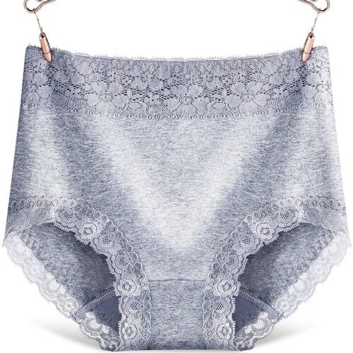 Yasemeen Sexy Lace Panties High Waist Cotton Briefs for Women Lace Cotton Underwear for Women Breathable Seamless Panties