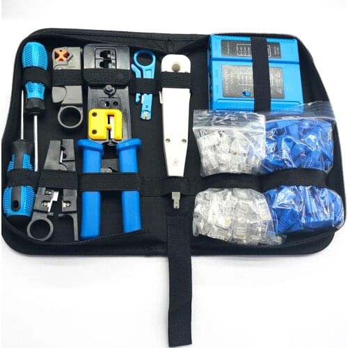 11Pcs RJ45 Cable Tester RJ45 RJ11 Network Repair Tool Kit Cat5 Network LAN RJ45 Crimper Crimping Pliers Tool Set Drop Shipping