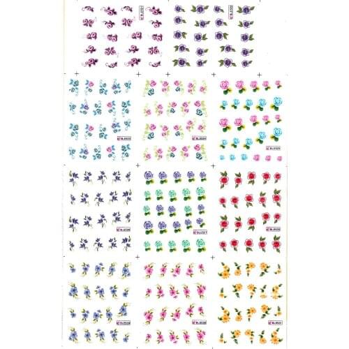 11 PACKS/LOT UPRETTEGO NAIL ART BEAUTY WATER DECAL SLIDER NAIL STICKER FLOWER CARNATION AMARYLLIS DAHLIA BLE521-531