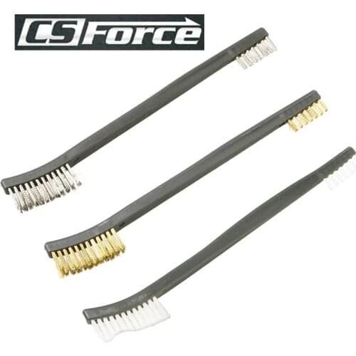3PCS/Set Airsoft Stainless Steel Wire Brush Double-head Gun Cleaning Tool Pistol Rifle Cleaner Kit Hunting Rifle Gun Accessories