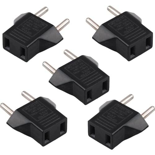 3pcs/lot US to EU Plug Universal Travel Charger Power Socket Adapter Europe European Charging Converter For Xiaomi Smart Phone