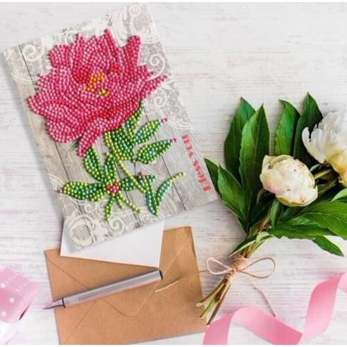 5D DIY Diamond Painting Greeting Card Special Shaped Diamond Embroidery Christmas Cards Birthday Valentines day card Xmas Gift