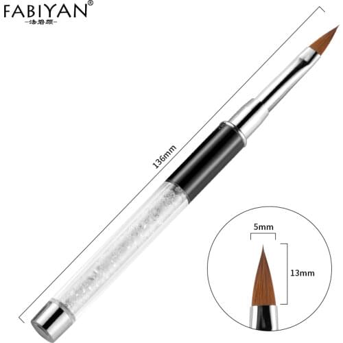 Acrylic UV Gel Extension Brush Nail Art Liner Painting Pen Manicure Drawing Carving Flower Lines For Tool Metal Clear Rhinestone