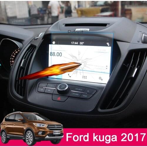 Car GPS Navigation Screen Glass Steel Protective Film for Ford Kuga Escape 2013 14 2015 2016 2017 Control of LCD Screen Sticker