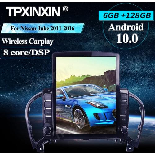 6+128G Tesla Style For Nissan Juke 2011-2016 Car Multimedia Player Android WIFI Carplay Stereo Receiver Radio Car GPS Navigation