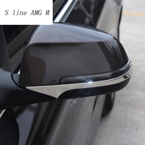 Car Styling Stainless Steel Car Rearview Mirror Trim Covers Stickers For BMW 5 Series G30 G38 Exterior Modified Auto Accessories
