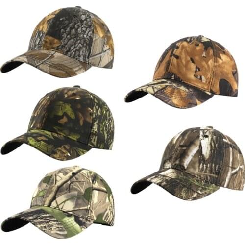 Camouflage Fishing Hat Leaf Camo Baseball Cap for Fishing Mountaineering Hiking Field Training