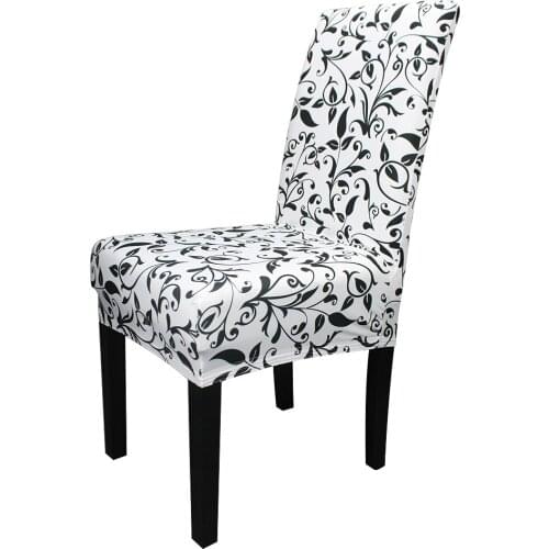 Floral Printing Removable Spandex Dining Chair Cover Big Elastic Slipcover Kitchen Seat Case Stretch Chair Covers For Banquet