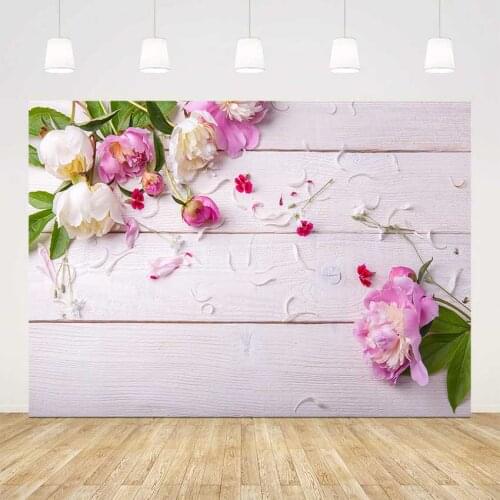 Wood vinyl floor backdrop for photophone pink wood floor floral background for photocall petal products for photography