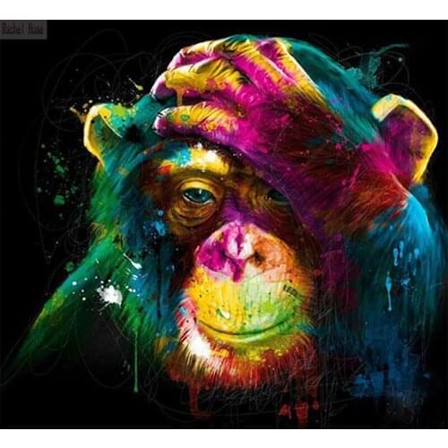 Diamond Embroidery Diy Diamond Painting Cross Stitch Kits Diamond Mosaic Orangutan Full Square Diamond Embroidery AD133
