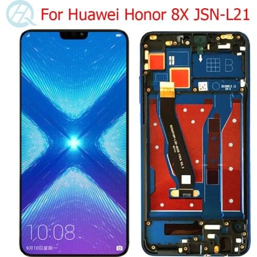 Original Honor 8X Display For Huawei Honor 8X LCD With Frame 6.5" JSN-L21 JSN-L24 Display Touch Screen Digitizer Glass Assembly