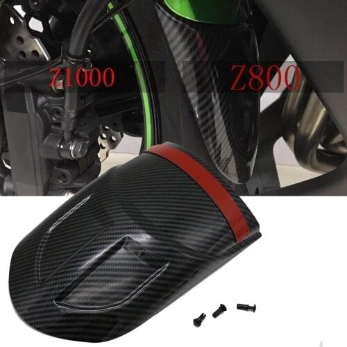 For Kawasaki Z800 Z1000 Z 800 Z 1000 Carbon fiber texture Motorcycle Front Mudguard Fender Rear Extender Extension