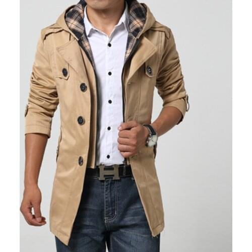 GOOHOJIO Men's Trench Coats