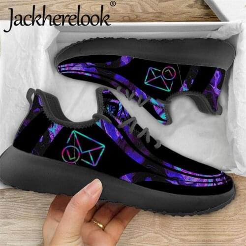 Jackherelook Casual Black Sneaker Flats for Womens Brand Design Envelope Mailer Postman Breathable Ladies Shoes Lace Up Footwear