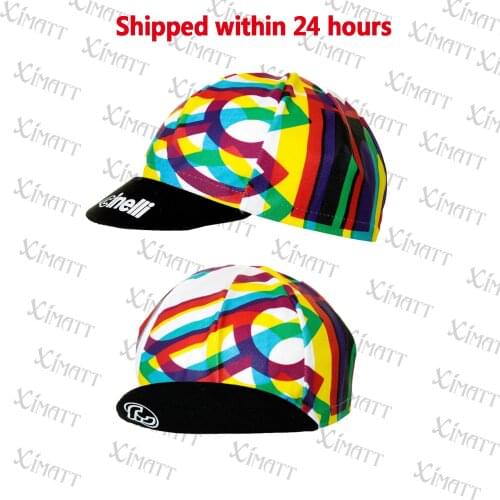 Classic CALEIDO Rainbow Colors Polyester For Bicycle Mens Caps