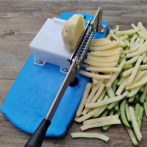 New Stainless Steel Potato Cutting Machine Non-slip French Fries Cutter Home Use Potato Slicer Chopper Cucumber Kitchen Gadgets