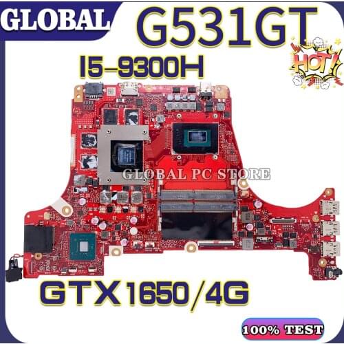 KEFU Motherboards G531G Laptop motherboard for ASUS G531GT G512GT G512GV G512GW 100% TEST original mainboard I5-9300H GTX1650