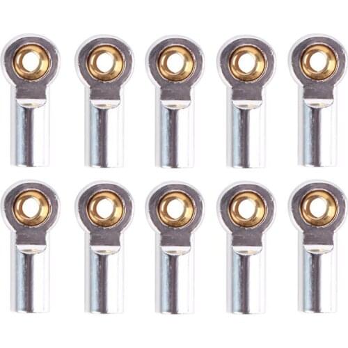 10Pcs Metal M3 Link Tie Rod End Ball Joint for 1/10 RC Car Crawler AXIAL SCX10 D90 D110 Tamiya CC01