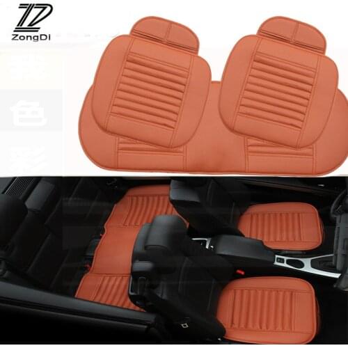 ZD 2018 Pu Leather Car Styling Seat Pad Cushion Covers For Renault Megane 2 3 Duster VW Touran Passat B6 Golf 7 T5 T4 Fiat 500