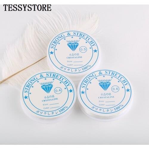 6 Size Transparent Strong Crystal Elastic Beading Line Cord Thread String For DIY Necklace Bracelet Jewelry Making