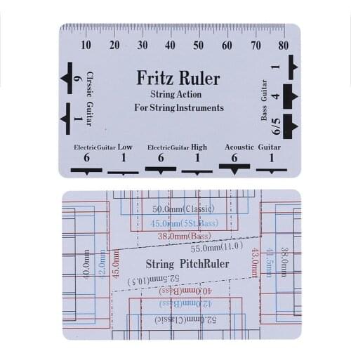 New arrival Guitar String Action Pitch Ruler Portable DIY Measuring Tool for Classic Acoustic Electric Guitars Bass Accessories