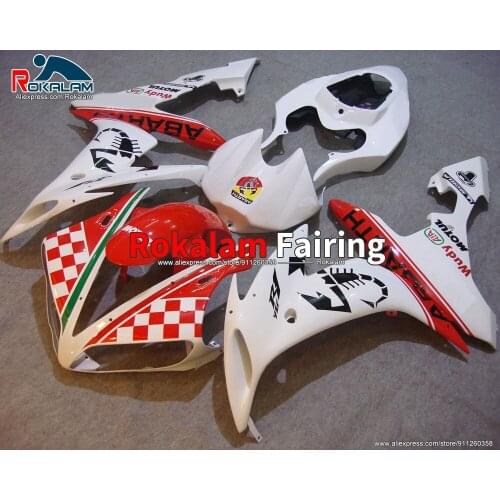 Motorcycle Fairing Shells For Yamaha R1 YZF1000 2004 2005 2006 YZFR1 04 06 White Red Motorbike Bodywork (Injection Molding)