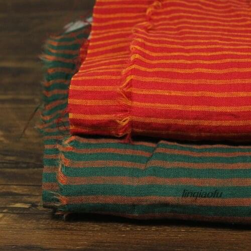 Original design yarn-dyed pure linen stripe fabric, shirt pants skirt robe linen garment fabric
