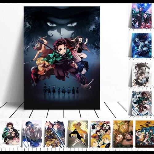 Demon Slayer Kimetsu no Yaiba Tanjirou Nezuko Japanese Anime Poster Painting Canvas Printings Home Decor Art Wall Decoration