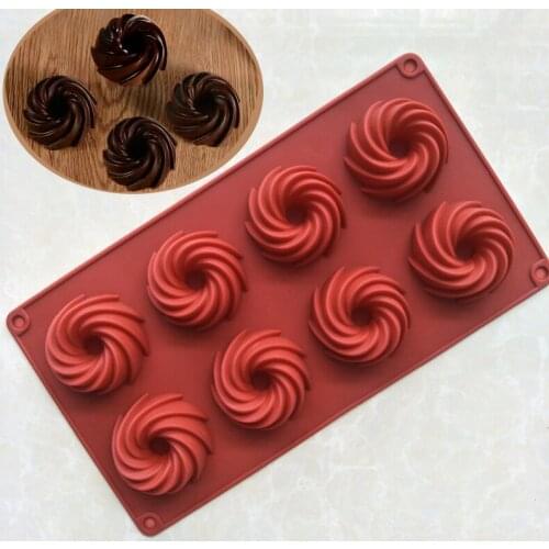 Swirl Shapes Silicone Cake Mold Form for Baking Cookies Pudding Ice Cream Styling Tools Kitchen Bakeware Pan Baking Accessories