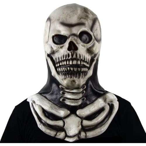 Terror Skull Latex Mask Horror Cosplay Headgear Undead Legion Halloween Fancy Dress Party Costume Props Scary Dress Up