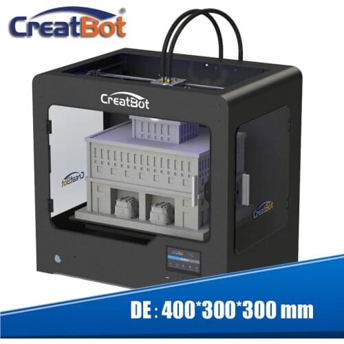 Triple extruders 3d printer large format build size 400*300*300 mm three color printing 3 spools PLA filament as gift