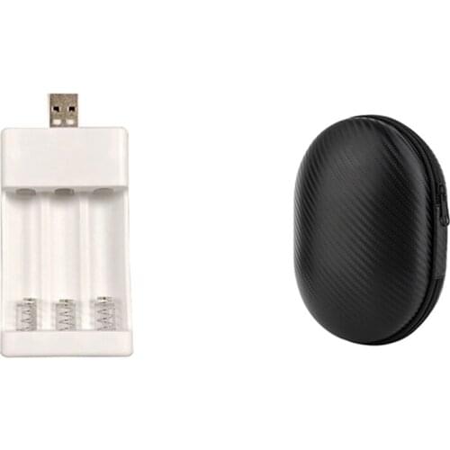 USB Battery Charger Adapter, for No. 5 and No. 7 Batteries with Carrying Case Travel Storage Bag for Beats Solo 2 3